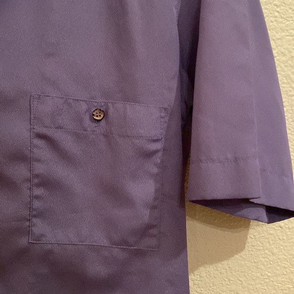 Silky purple indie button down collared top - Picture 6 of 7